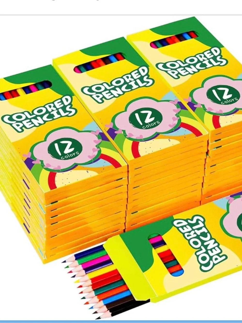 18pcs pre-sharpened Colored Pencils for kids 12-Color Pack